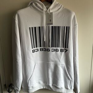 Vetements Barcode Hoodie White NWT $850